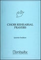 Choir Rehearsal Prayers book cover
